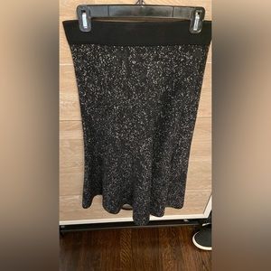 Theory midi wool skirt